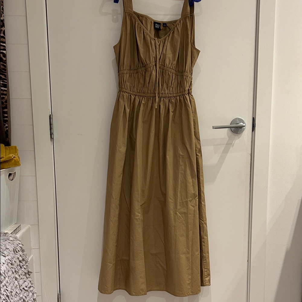 GAP Camel Midi Dress with Straps